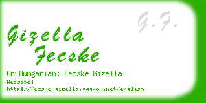 gizella fecske business card